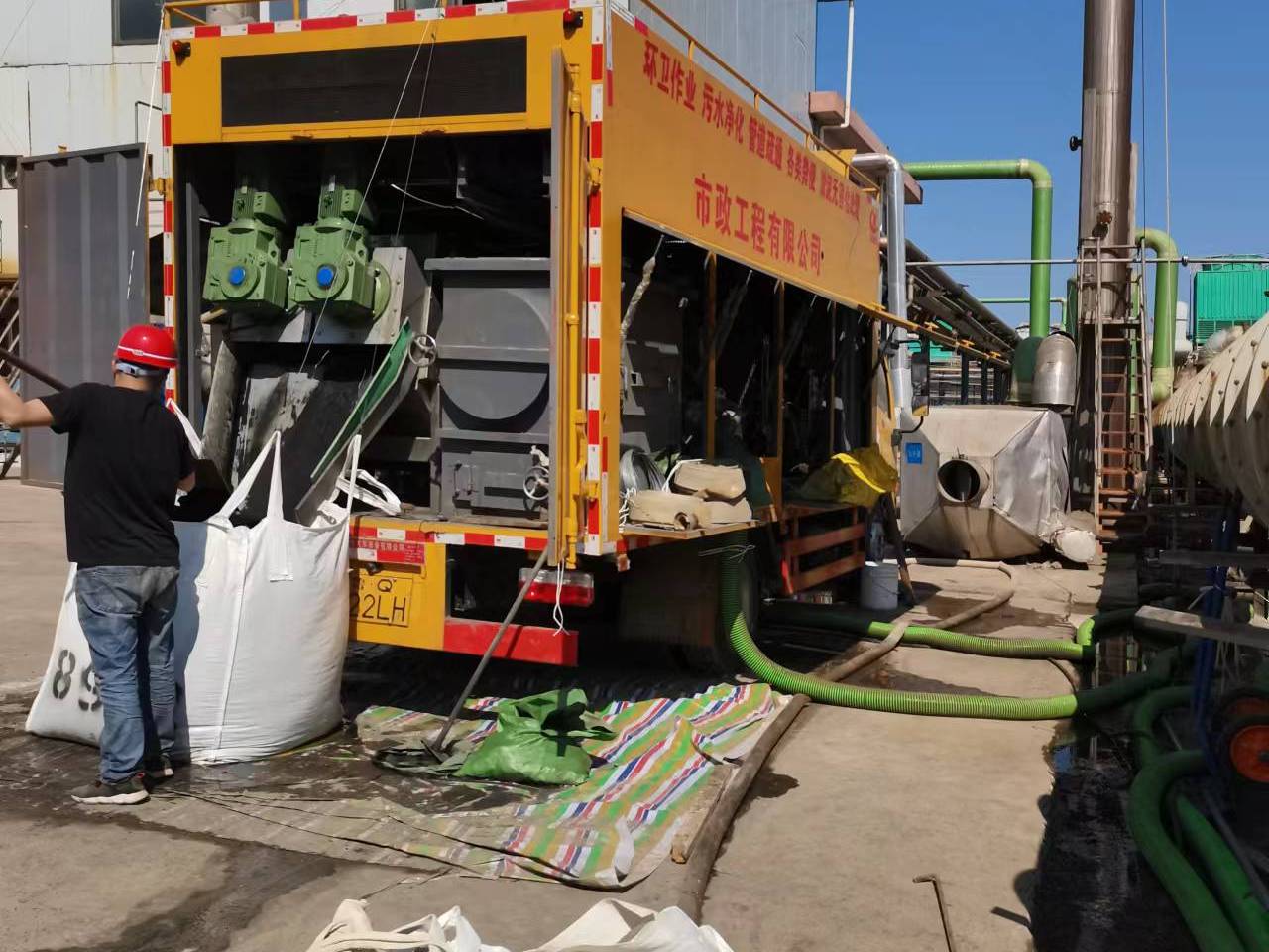 碑林淤泥压干处理